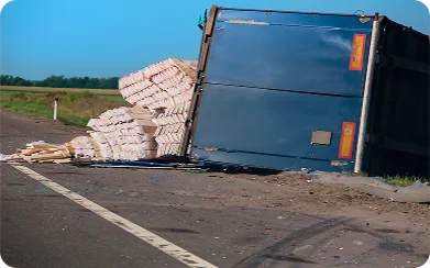 Reclamación de seguro: Volcadura de transporte con productos perecederos